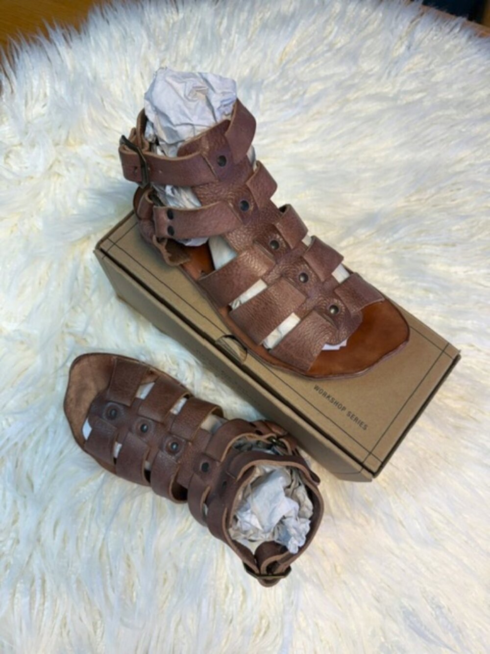 BED STU Hera Gladiator Sandals Brown 8.5